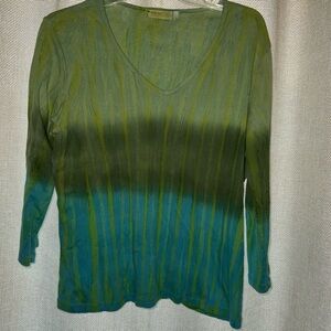 Women’s long sleeve 100% cotton tie dye top by Impulse of California